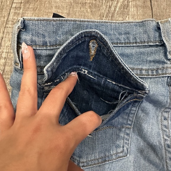 Tommy Hilfiger Blue Denim Bermuda Shorts Size‎ 11 Low Rise Jeans Vintage Y2K - Picture 16 of 16